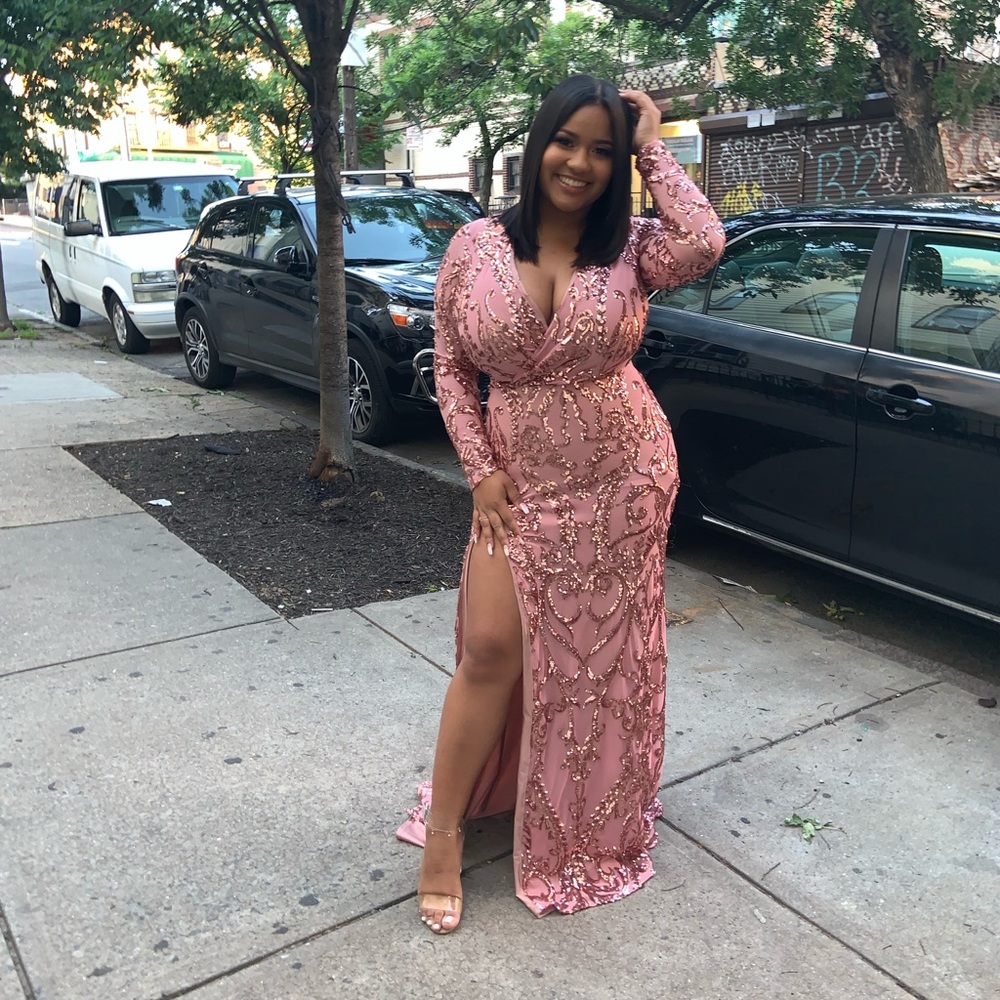 Rose Gold custom made prom dress!